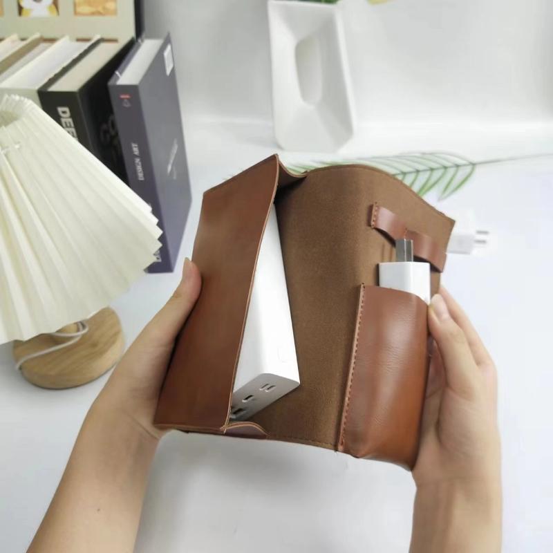 Tech Accessories Storage - Organizador multicompartimentos de cuero PU, estuche