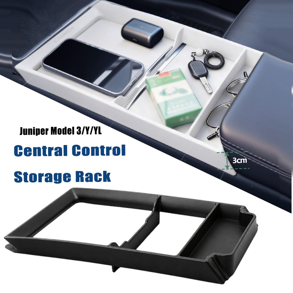 Tech Car Accessories - Bandeja de almacenamiento antideslizante para consola